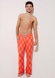 Slacker Performance Blend - Big Check (Orange & Pink)