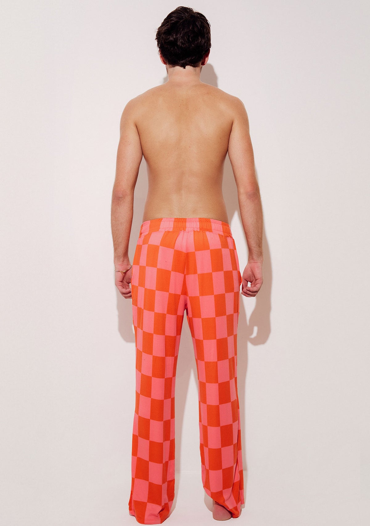Slacker Performance Blend - Big Check (Orange & Pink)
