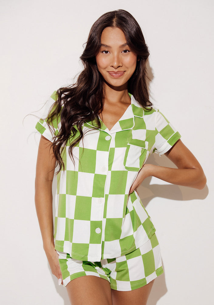 Women's - Catnapper Set - Big Check (Green Tea)