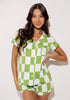 Women's - Catnapper Set - Big Check (Green Tea)