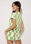 Women's - Catnapper Set - Big Check (Green Tea)