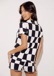 Women's - Catnapper Set - Big Check (Black & White)
