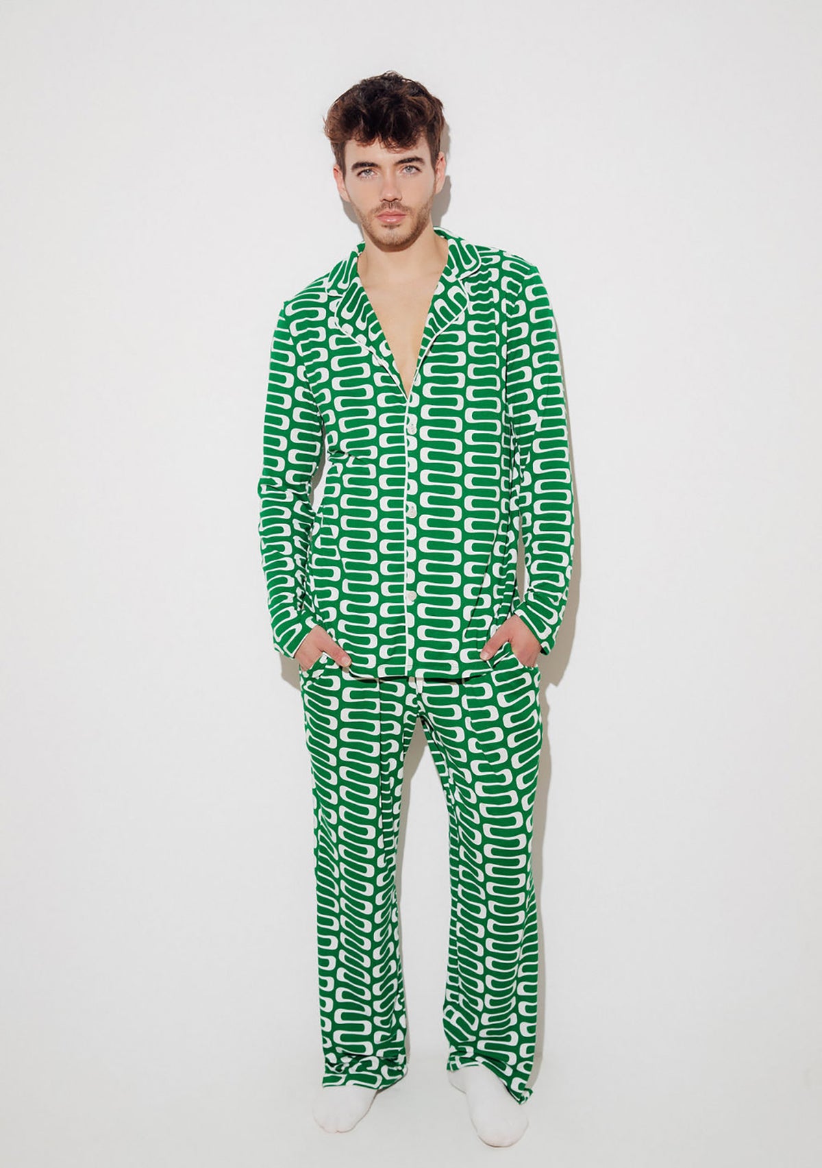 ルームウェア・パジャマ [DROP DROP DROP] All Round Wear Set : BE MY WONDERLAND GREEN Cloud Romper - Game Time Green – POPFLEX®