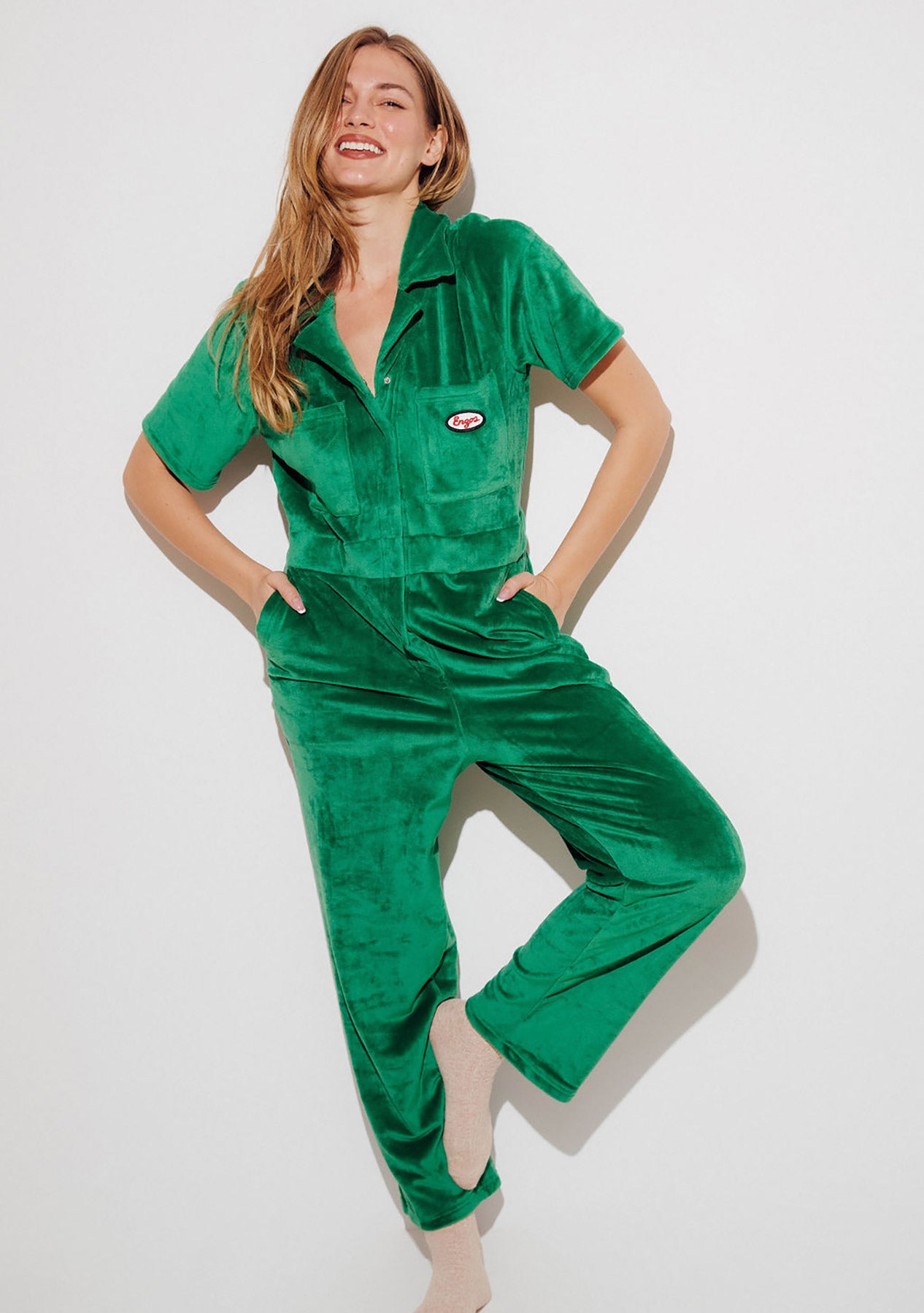 Women's - Aprés Velour Jumpsuit (Green)