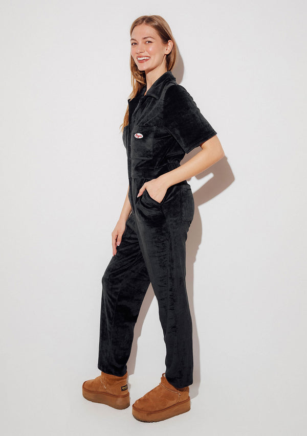 Women's - Aprés Velour Jumpsuit - Black