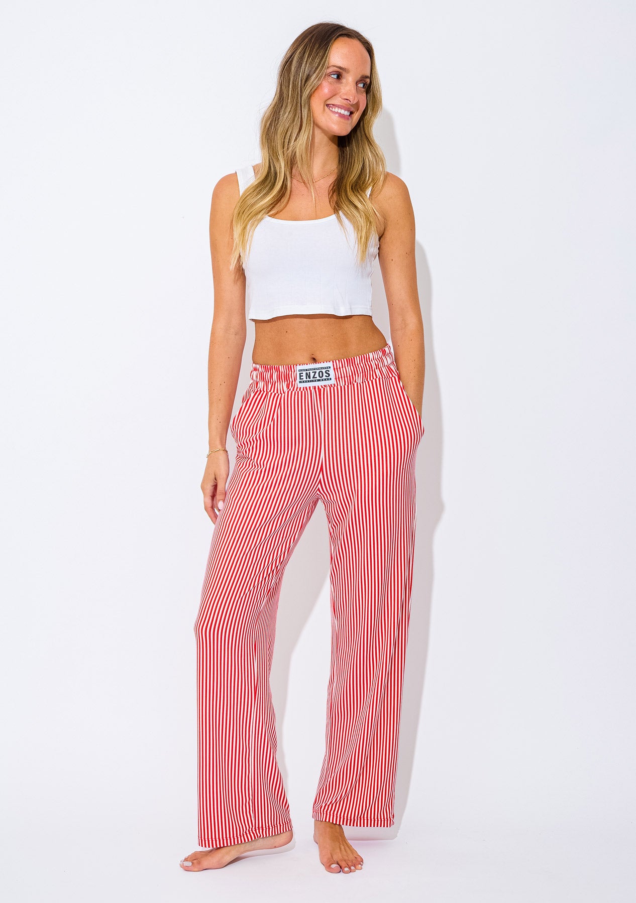 Women's - Slacker Performance Blend (Red White Stripe)
