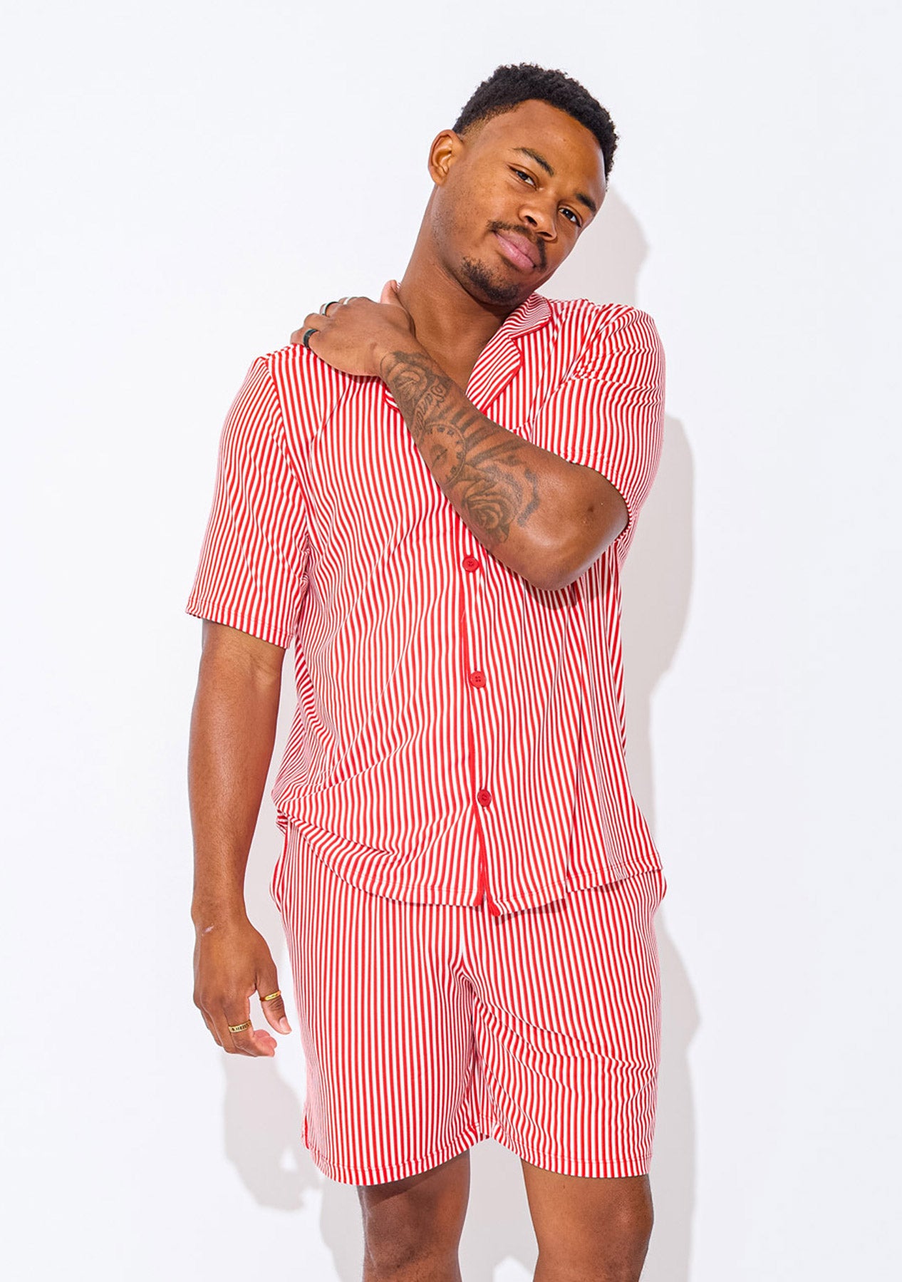 Men's - Catnapper Set (Red White Stripe)