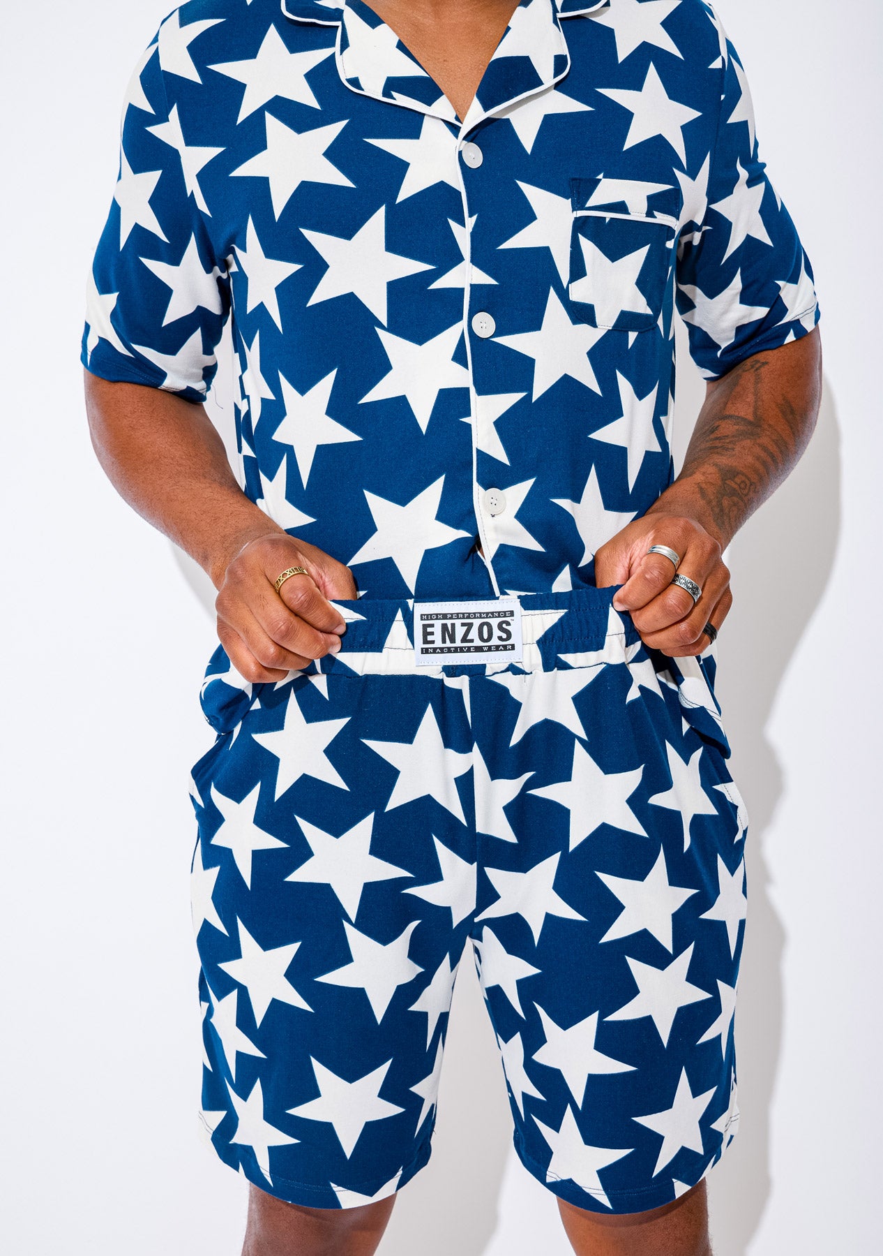 Men's - Catnapper Set (Navy White Star)
