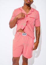 Men's - Catnapper Set - Red White Stripe