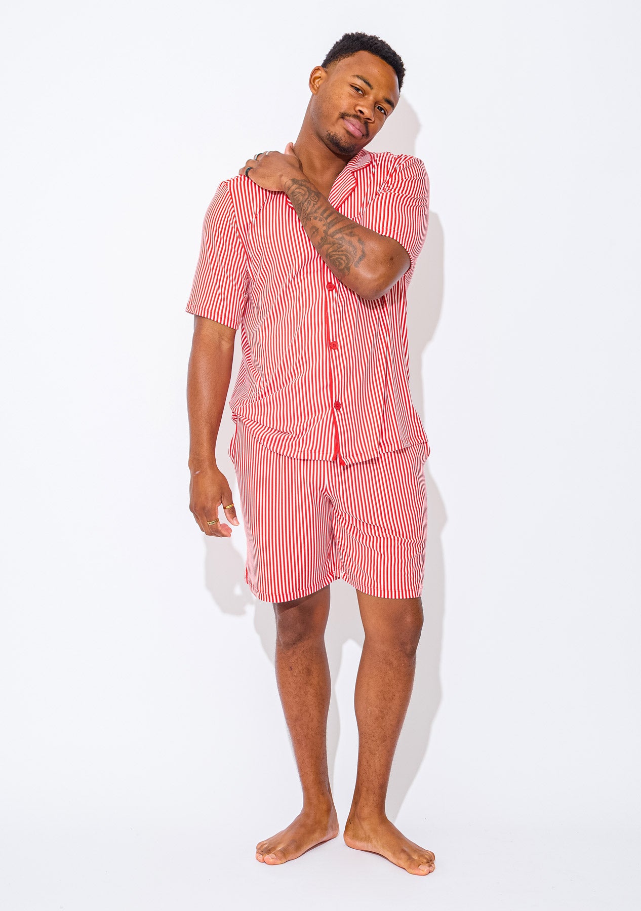 Men's - Catnapper Set (Red White Stripe)