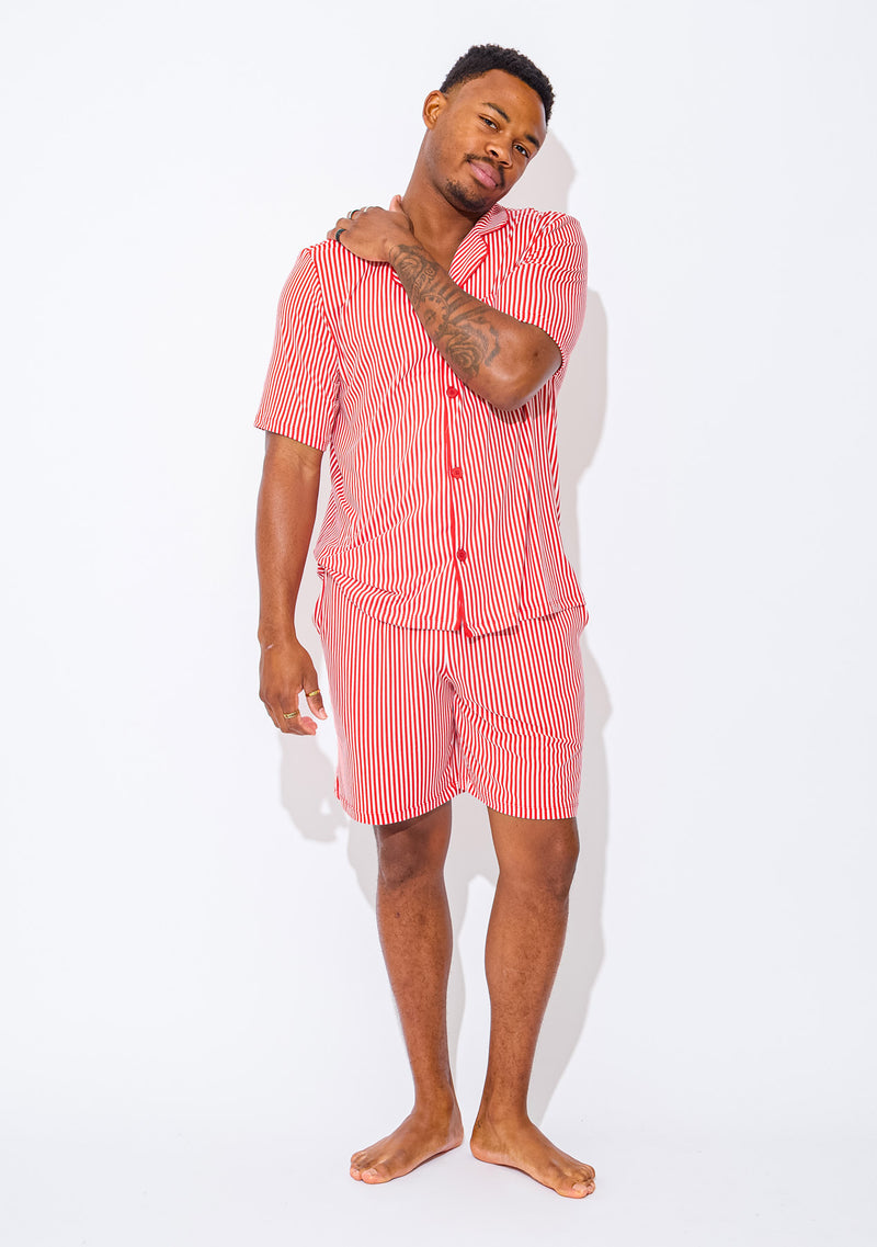 Men's - Catnapper Set - Red White Stripe