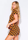 Women's - Catnapper Set (Checkmate - Orange)