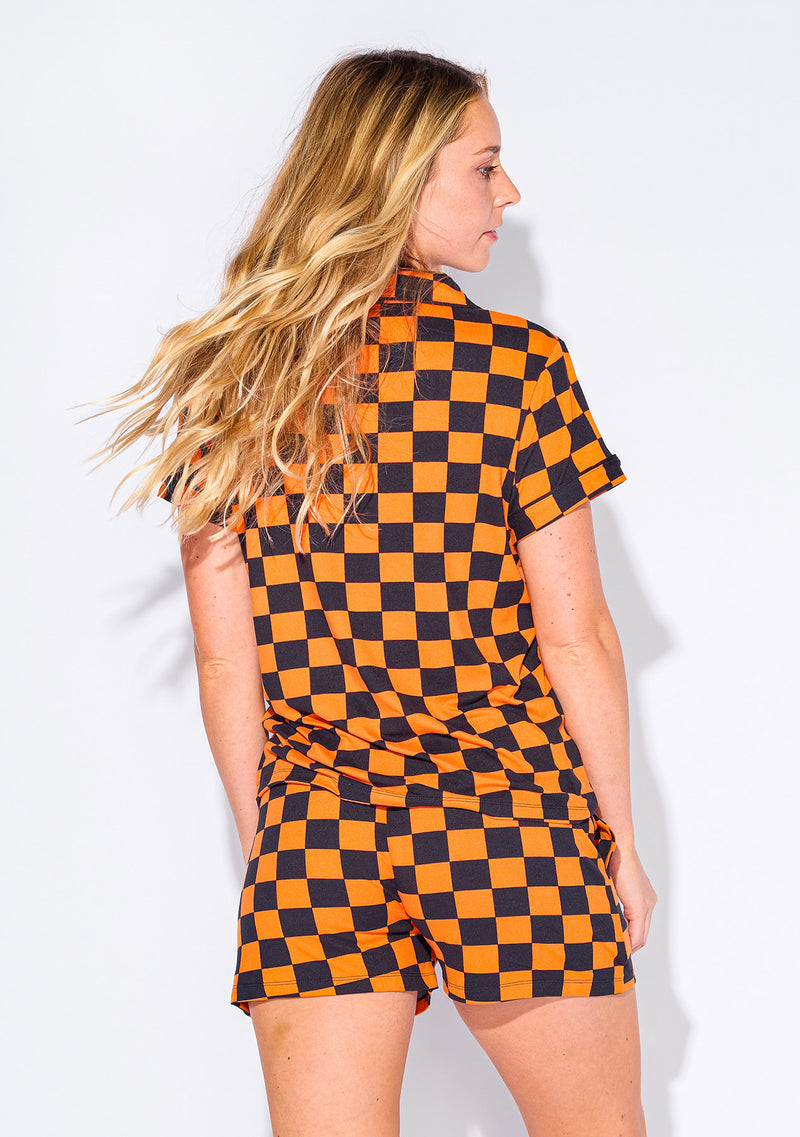 Women's - Catnapper Set (Checkmate - Orange)