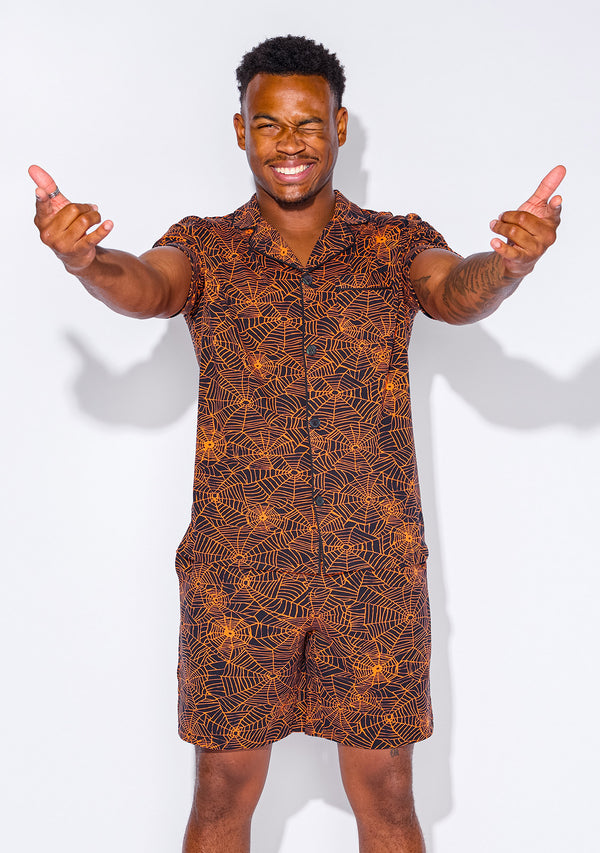 Men's - Catnapper Set (Orange Spiderweb)
