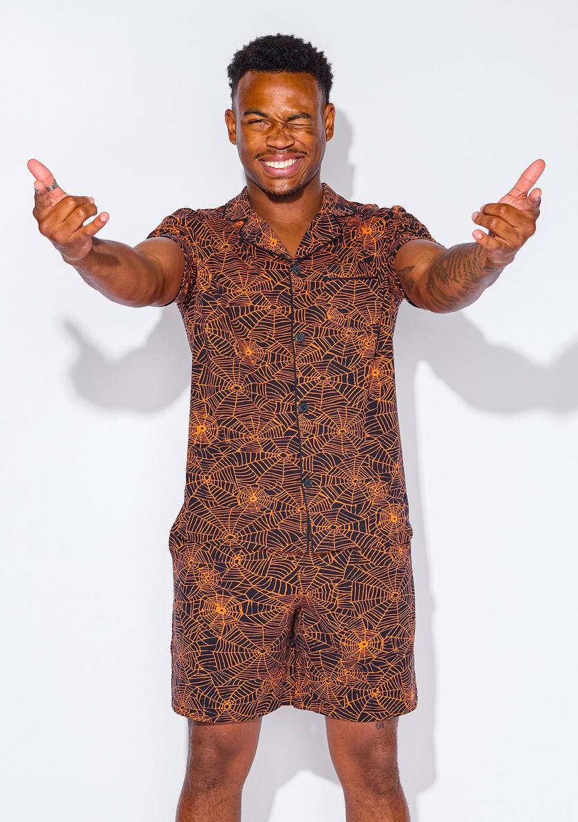 Men's - Catnapper Set (Orange Spiderweb)