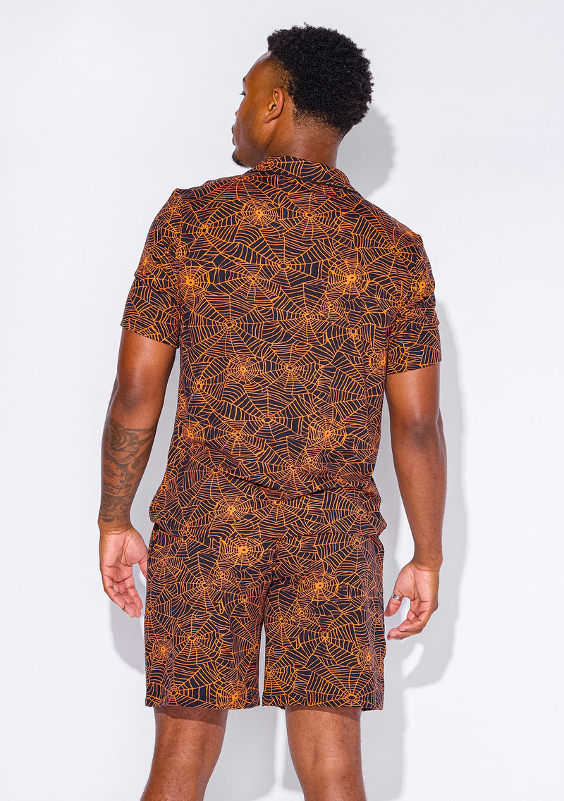 Men's - Catnapper Set (Orange Spiderweb)