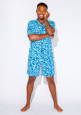 Men's - Catnapper Set - Abstract Coral (Blue)