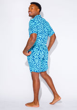 Men's - Catnapper Set - Abstract Coral (Blue)