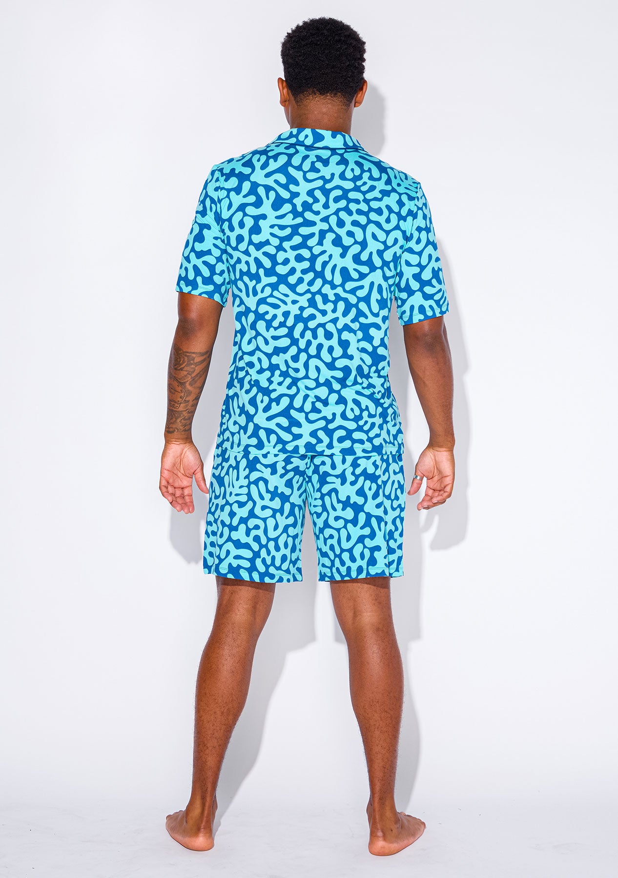 Men's - Catnapper Set - Abstract Coral (Blue)