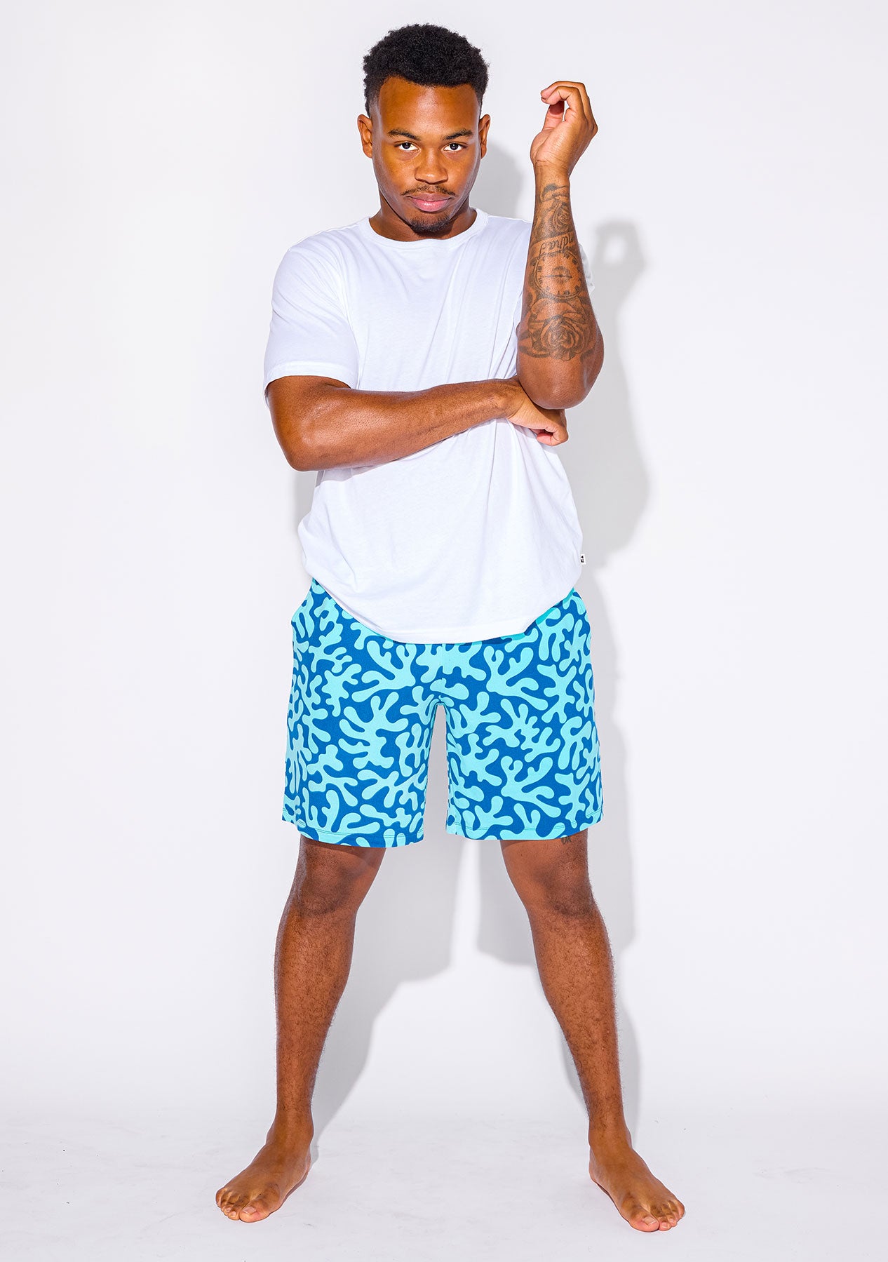 Men's - Catnapper Set - Abstract Coral (Blue)