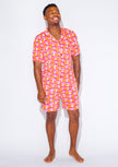 Men's - Catnapper Set - Mushroom (Pink & Orange)