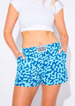 Women's - Bored Short - Abstract Coral (Blue)