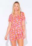 Women's - Catnapper Set - Mushroom (Pink & Orange)