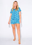 Women's - Catnapper Set - Abstract Coral (Blue)