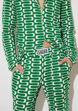 The Snoozer Set - Men's - Green Geometric Wave