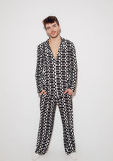 The Snoozer Set - Men's - Black Geometric Wave