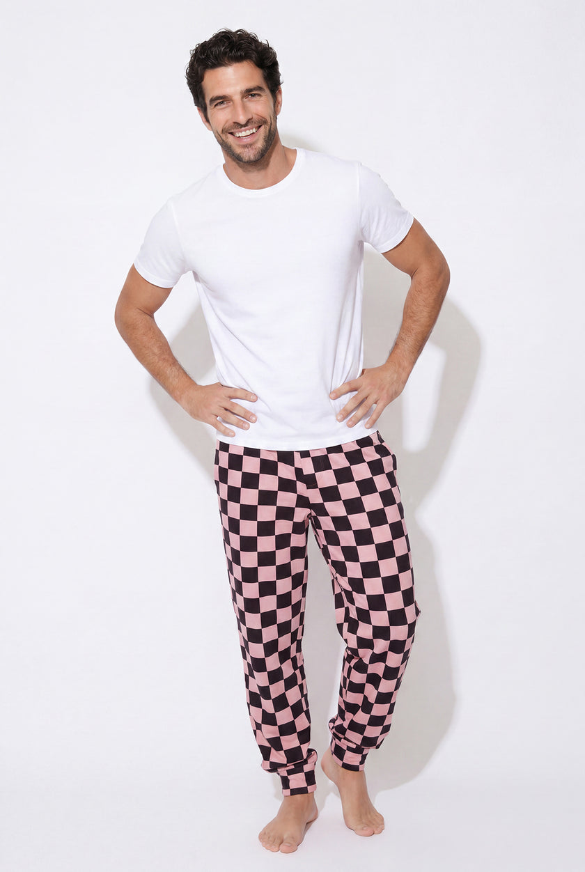 Cloud jogger performance blend (checkmate - pink)
