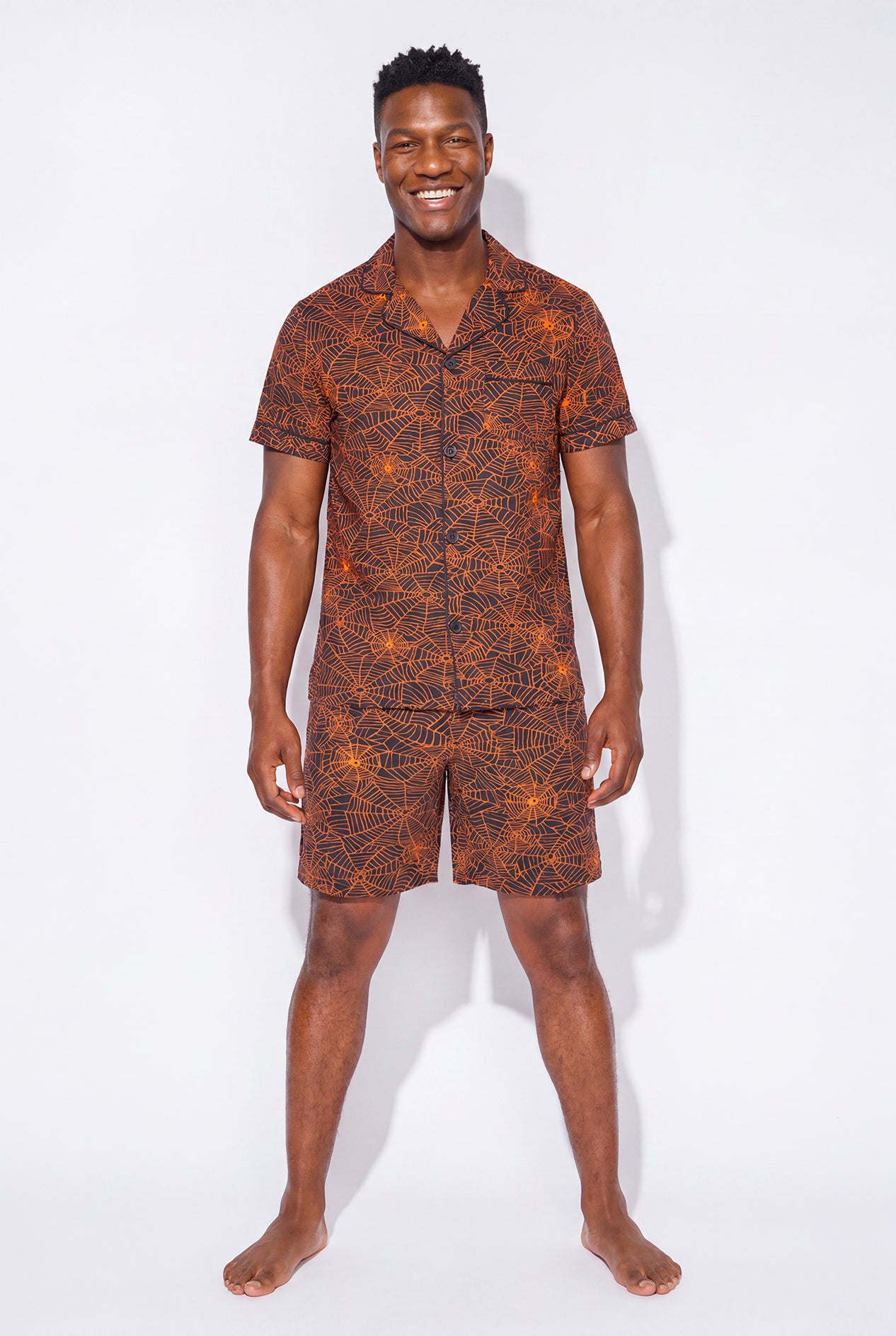 Men's - Catnapper Set (Orange Spiderweb)