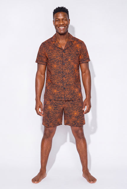 Men's - Catnapper Set (Orange Spiderweb)