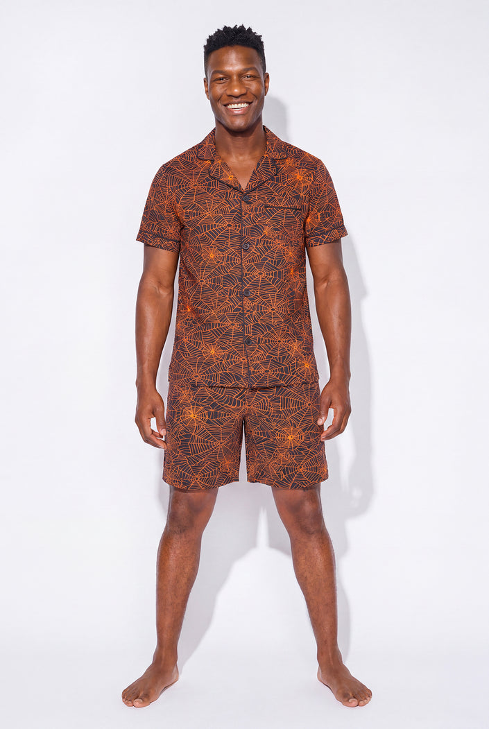 Men's - Catnapper Set (Orange Spiderweb)