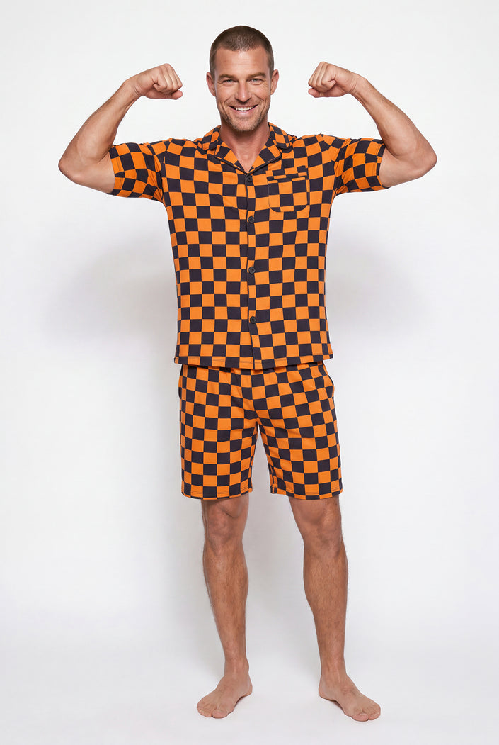 Men's - Catnapper Set (Checkmate - Orange)