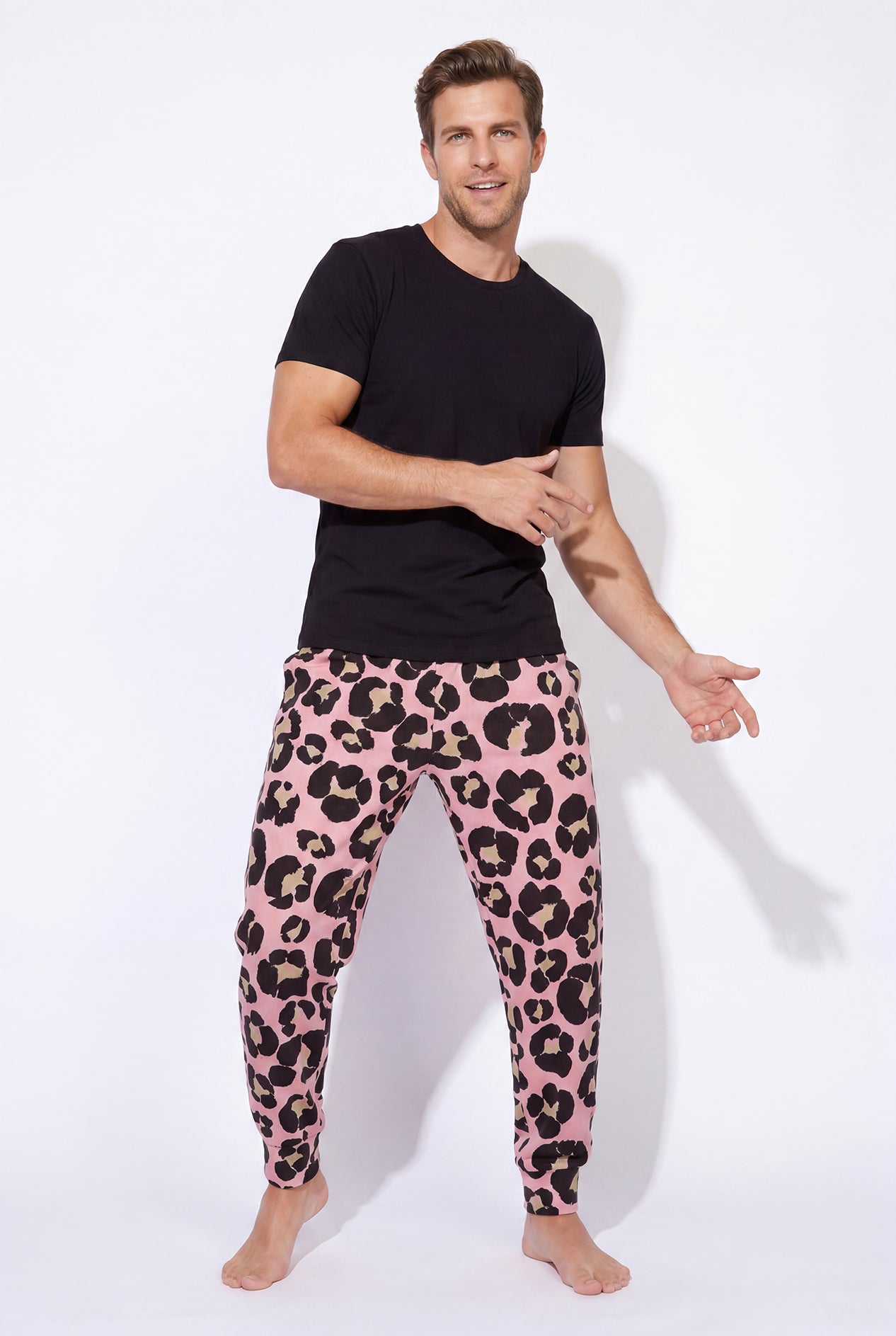 Cloud jogger performance blend (popcorn leopard - pink)