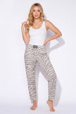 Women's wavy zebra gray jogger