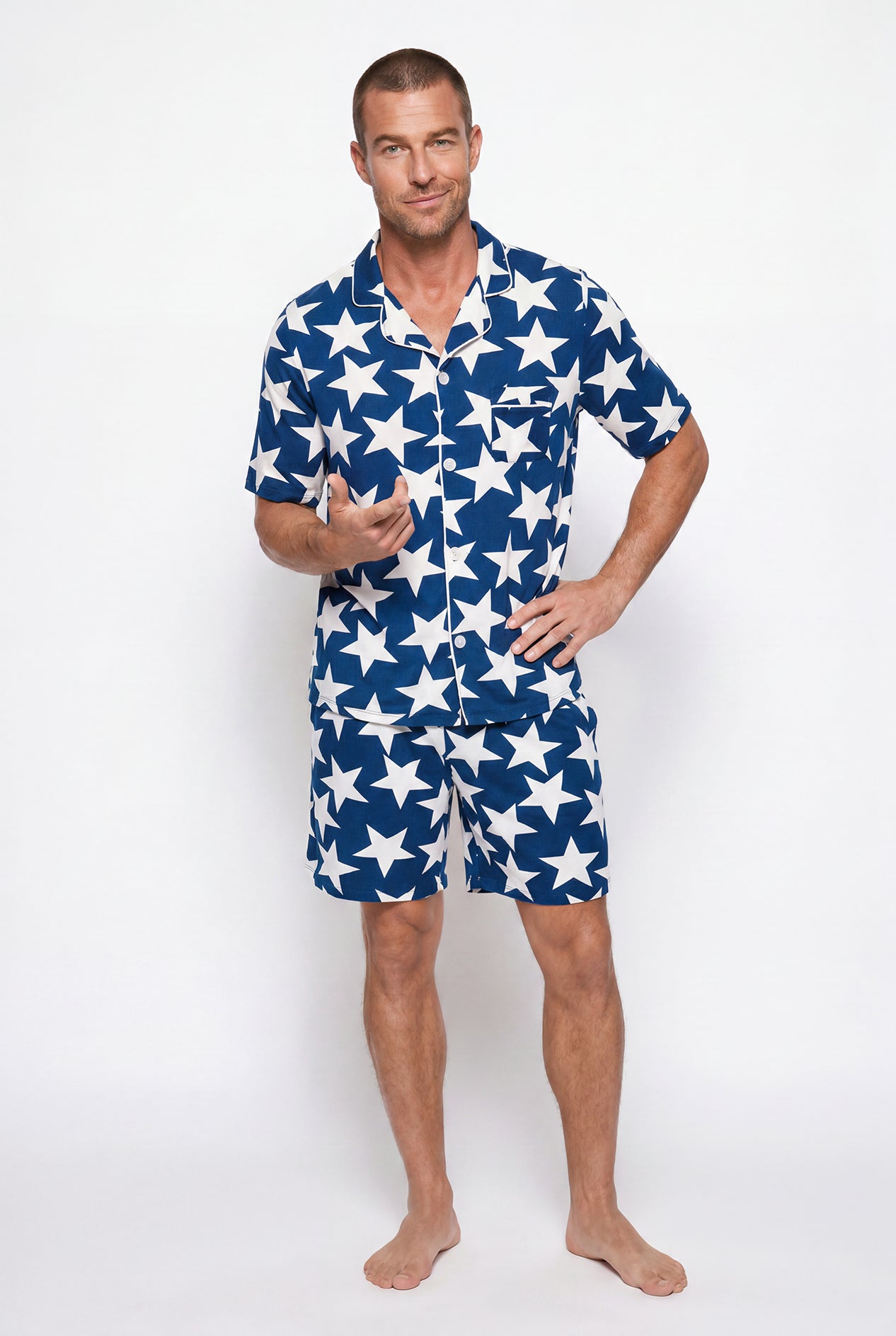 Men's - Catnapper Set (Navy White Star)
