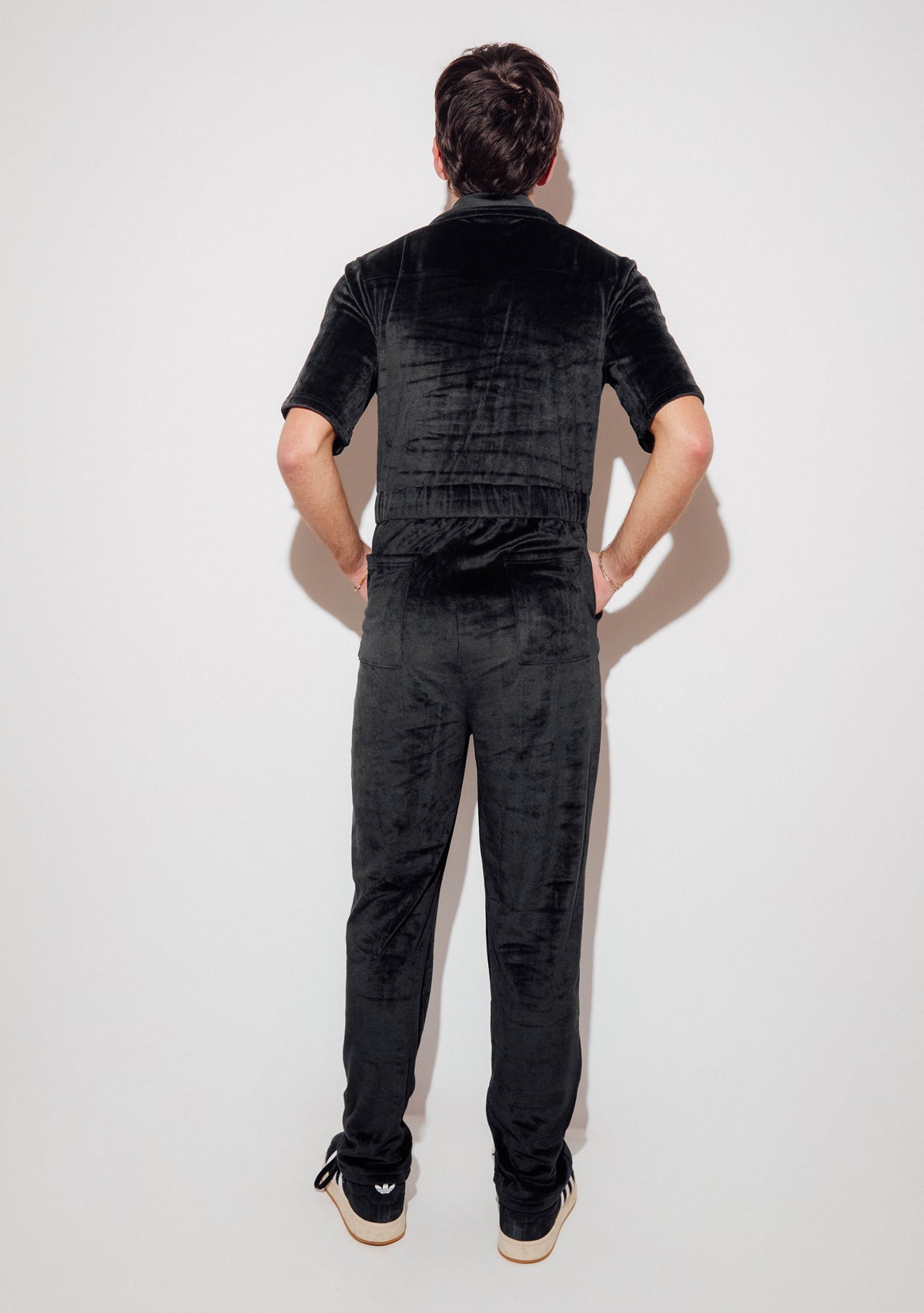 Men's - Aprés Velour Jumpsuit (Green) – ENZOS Inactive Wear