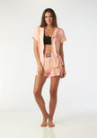 Catnapper set top & shorts (thalassa marble - pink)